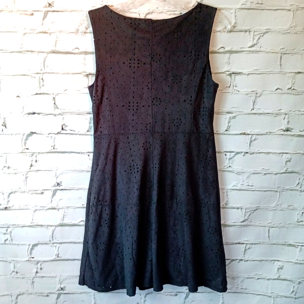 RIPE Sleeveless Laser Cut Little Black Dress S-M